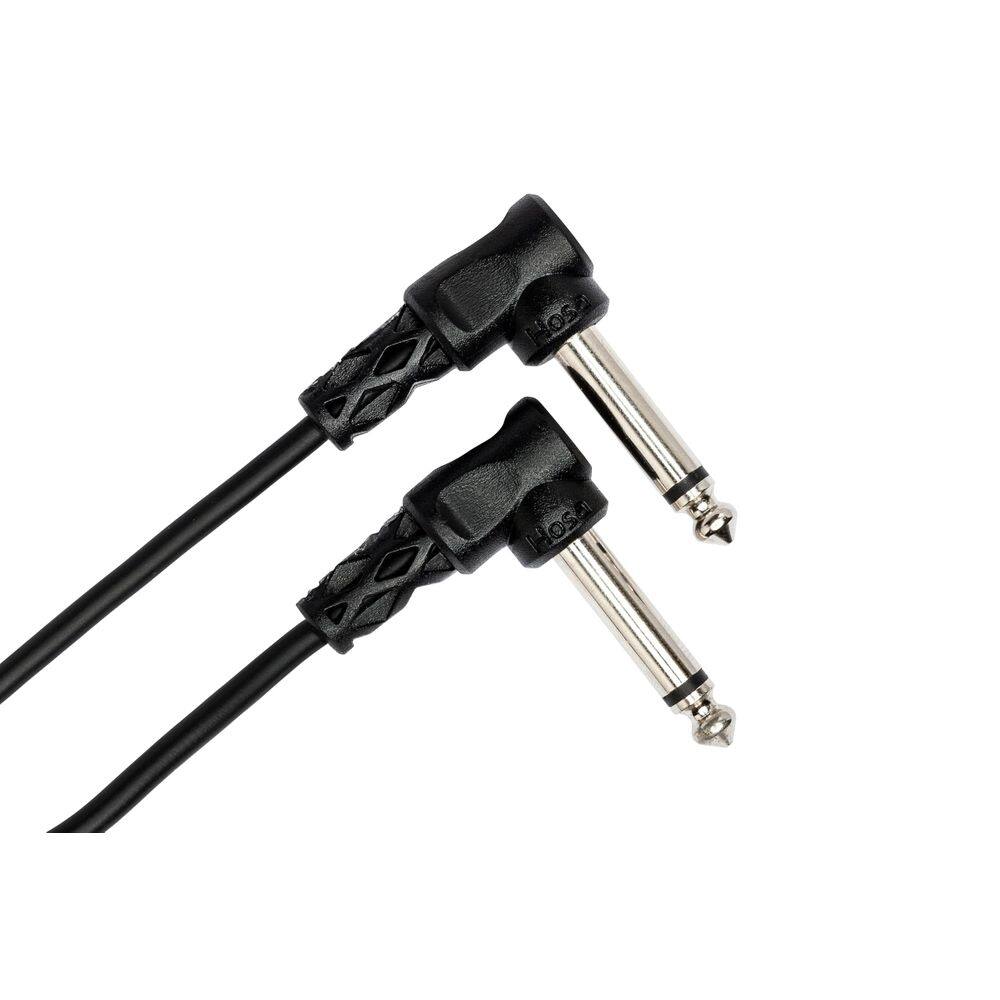 Cabo de conexão de guitarra Hosa CFS-106 moldado em ângulo reto de 15 cm