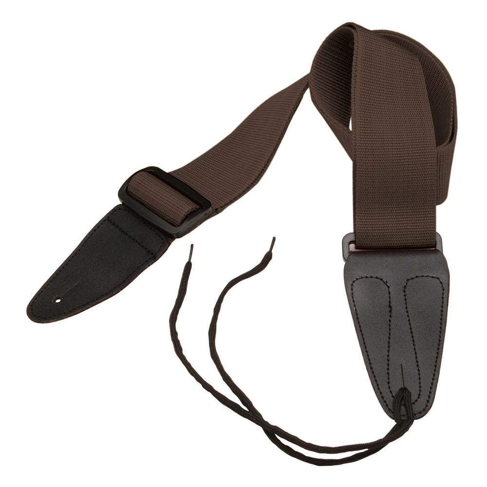 Pulseira de guitarra no palco GSA10BR com pontas de couro (marrom)