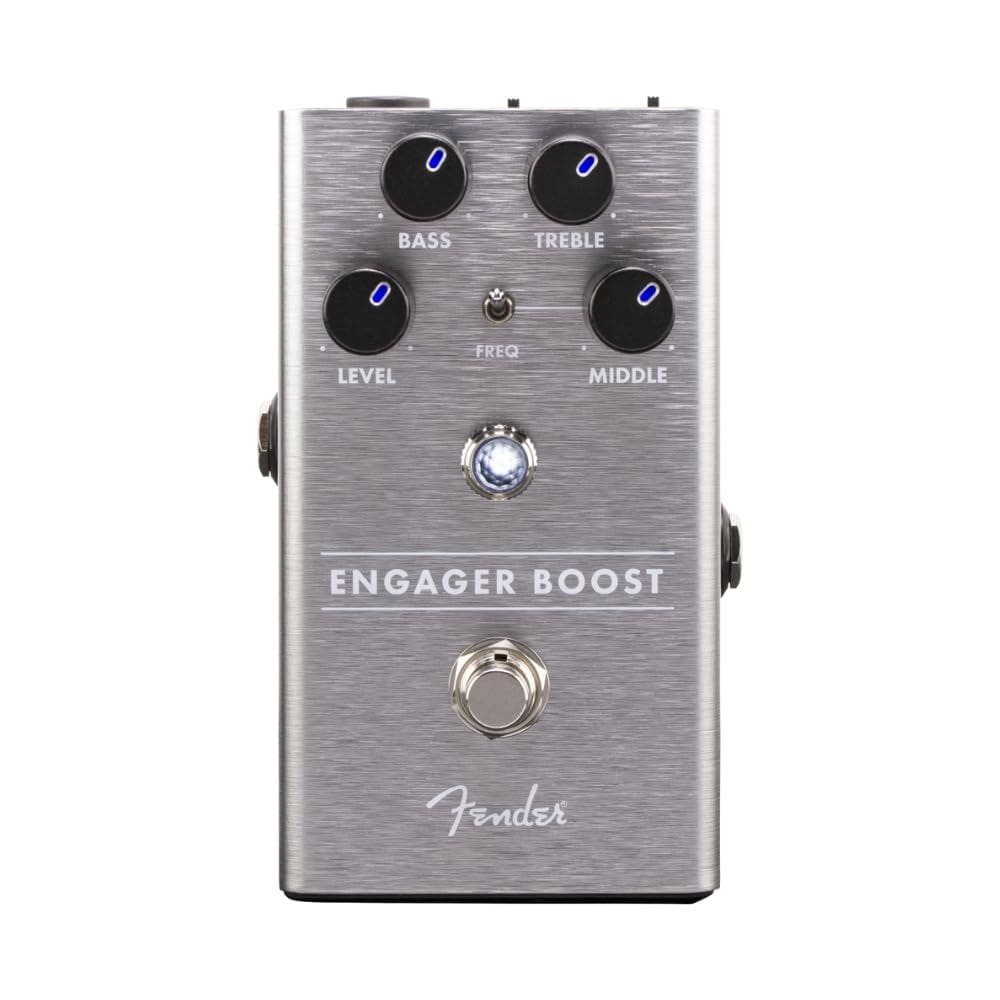 Boost Pedal Fender Engager com equalizador de 3 bandas e True/Buffered Bypass
