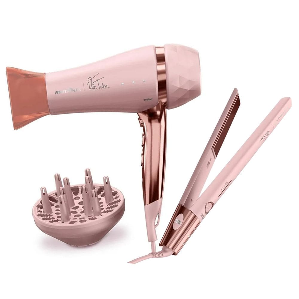 Kit Secador de Cabelos Britânia BSC21A Viih Tube + Prancha BPR04 Bivolt