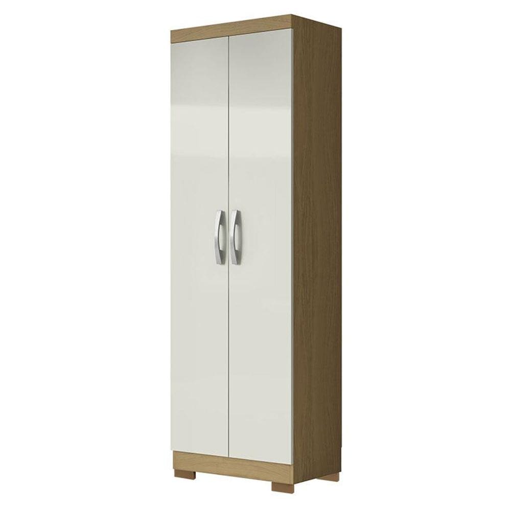 Armário Multiuso 2 Portas New 2000192 Atacama Offf White com Pés Bronze- Aramóveis