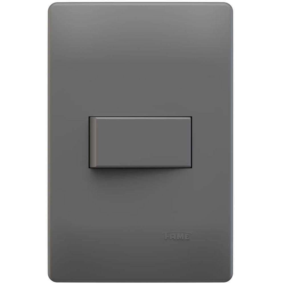 Conjunto Interruptor Simples 4x2 10a 250 Volts Habitat Onix 06145784 Fame