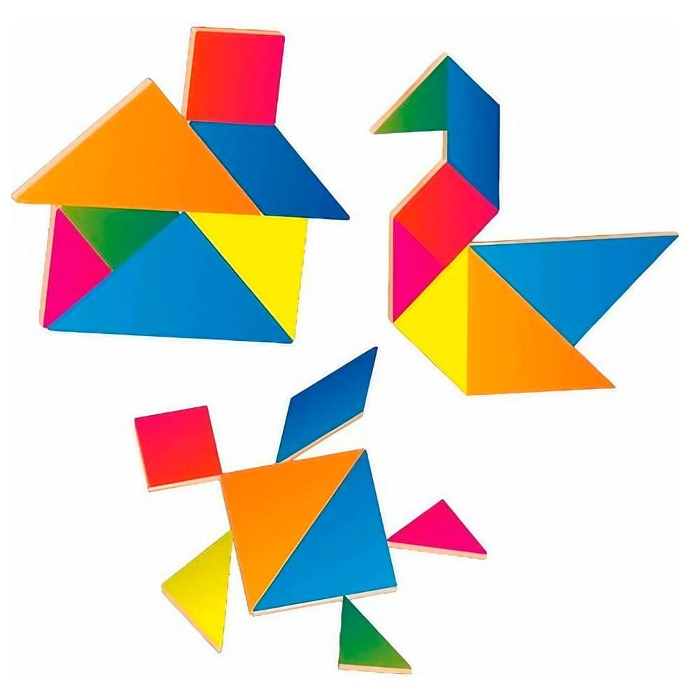 Jogo Tangram 14 Peças Brincadeira de Criança