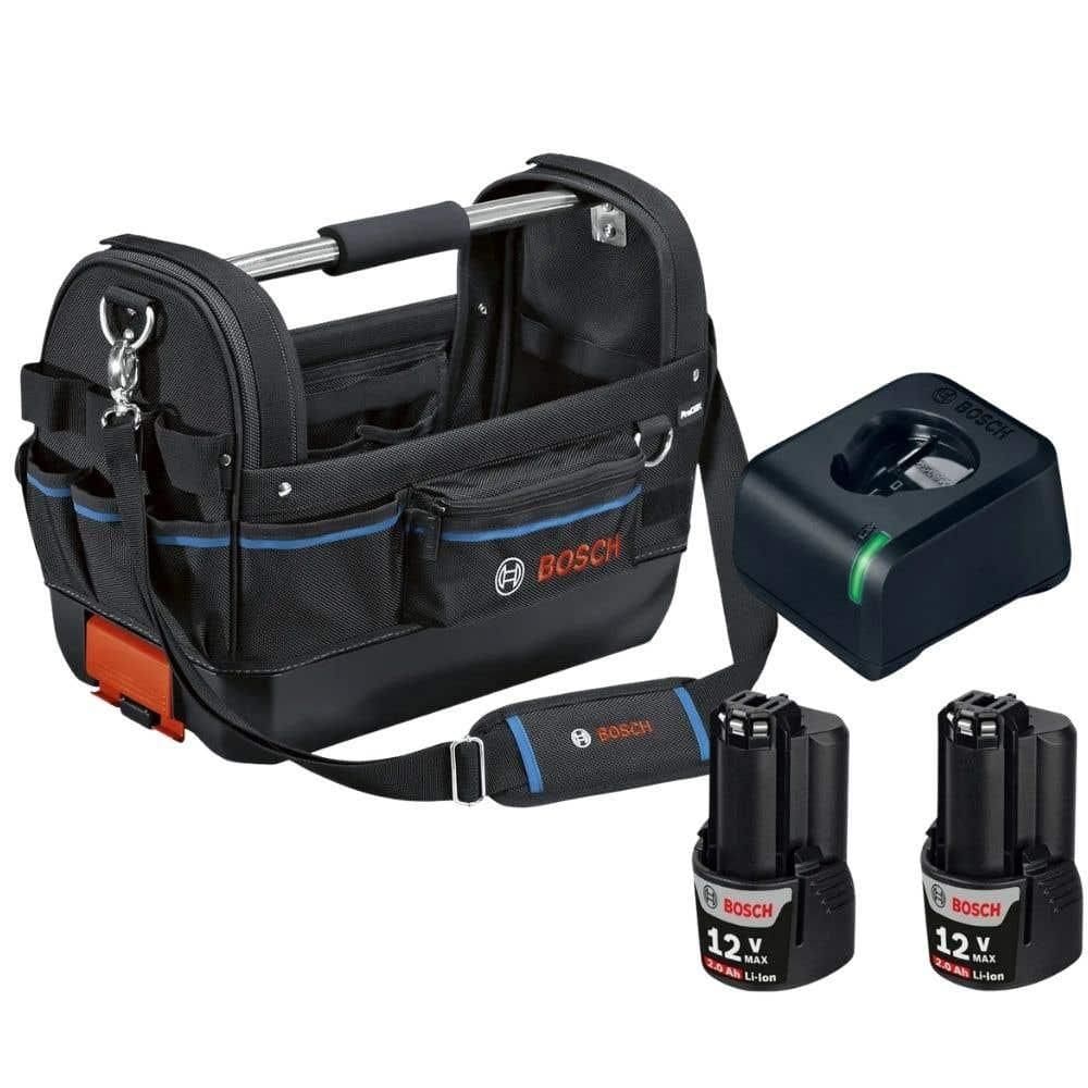 Bolsa para Ferramentas GWT 23kg com 2 Baterias 2,0AH 12V e Carregador Bilvolt BOSCH