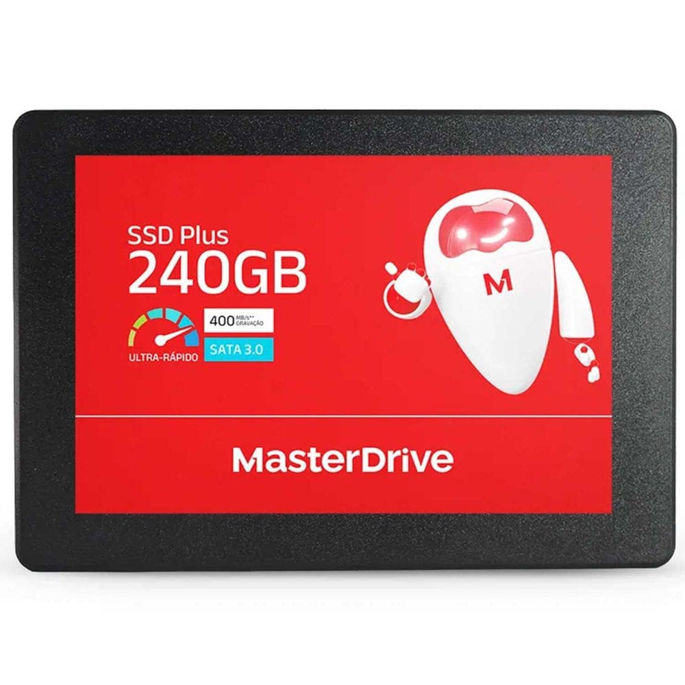 SSD MasterDrive M601, 240GB, 2,5”, SATA III 6Gb/S, Leitura Até 480MB/s, Gravação Até 450MB/s
