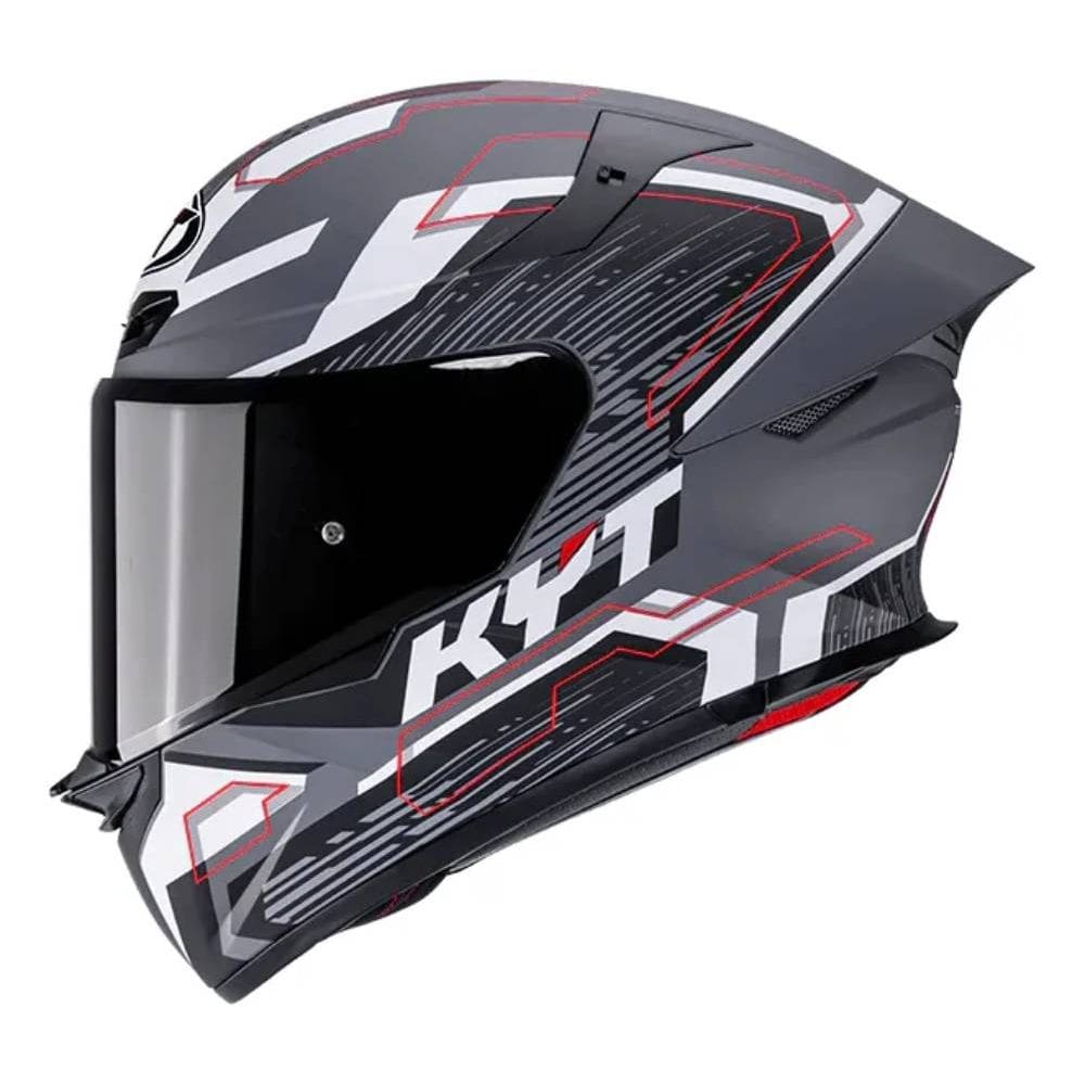 Capacete KYT TT Revo Speeding Preto e Cinza