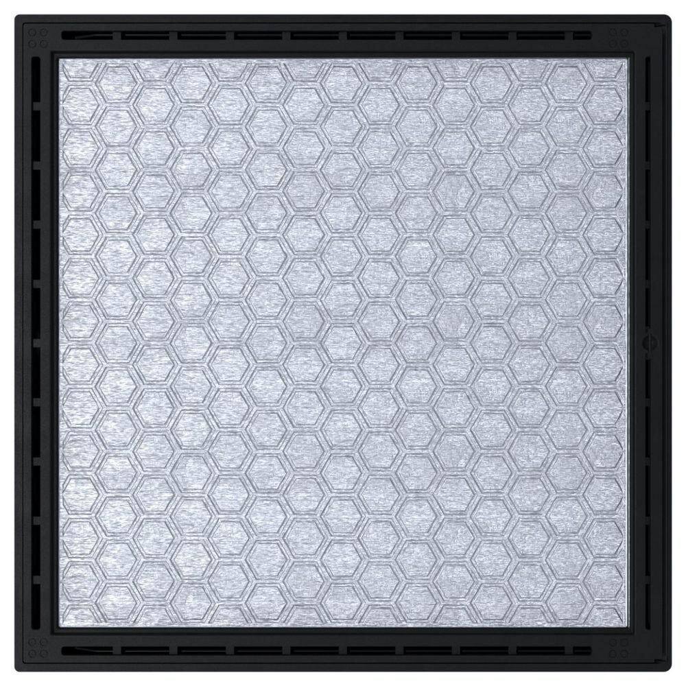 Alçapão Tampa Casa Maquina Piscina 120x120 Gaveta Deslizante Preto