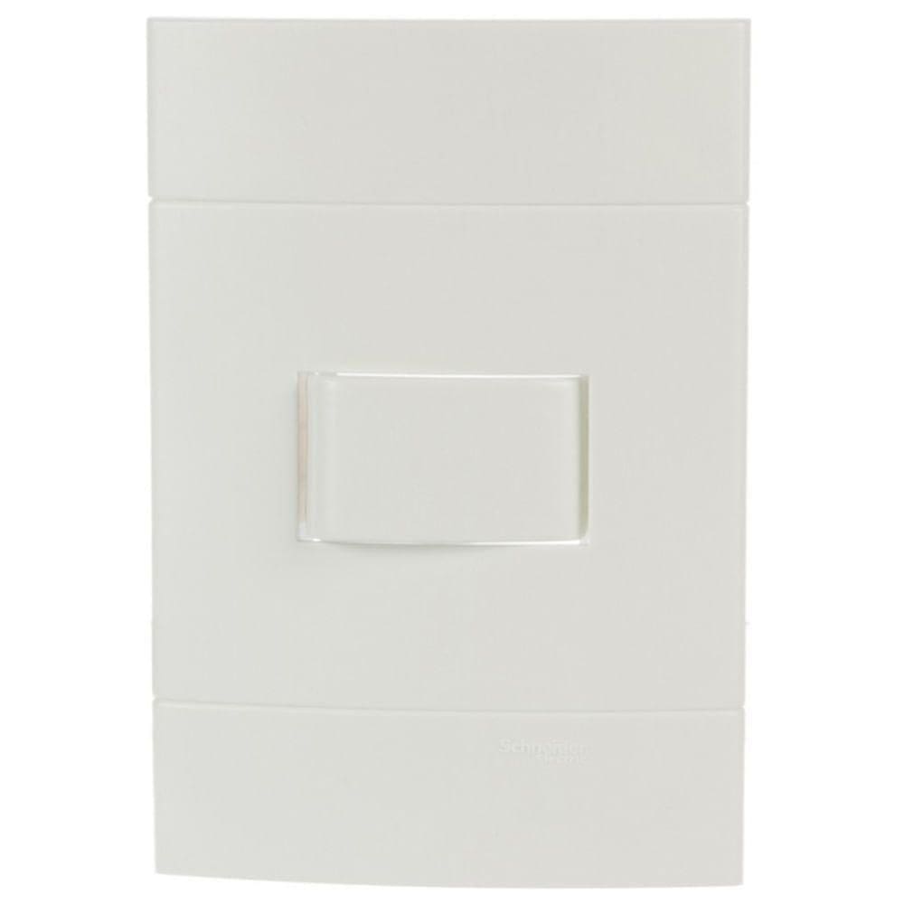 Conjunto de Interruptor Simples 10 Amperes 250 Volts Branco Lunare Prm44011 Schneider Conj.inter