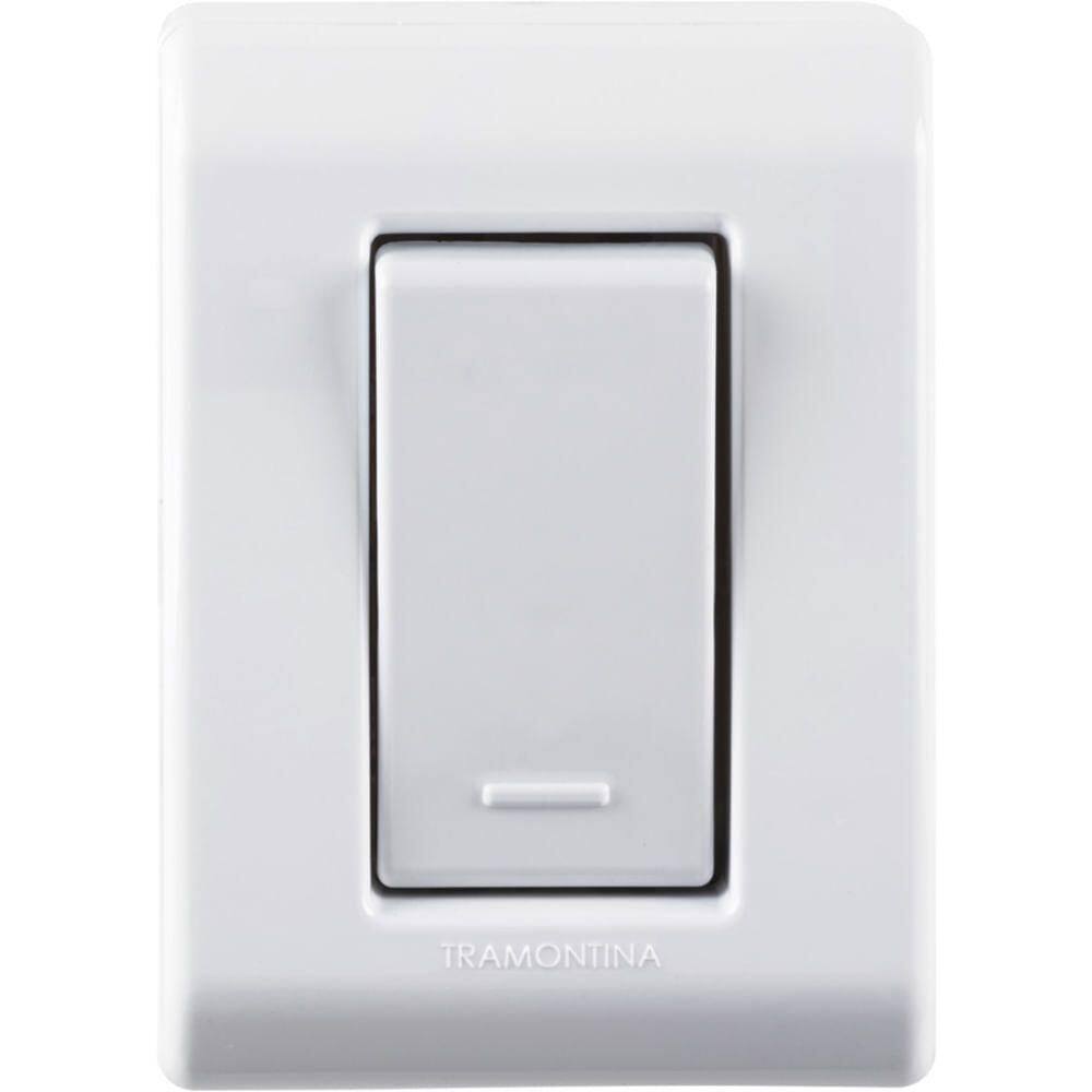 Caixa de Sobrepor com 1 Interruptor Simples 10a 250 Volts Branca 57304001 Tramontina Caixa C-1 I
