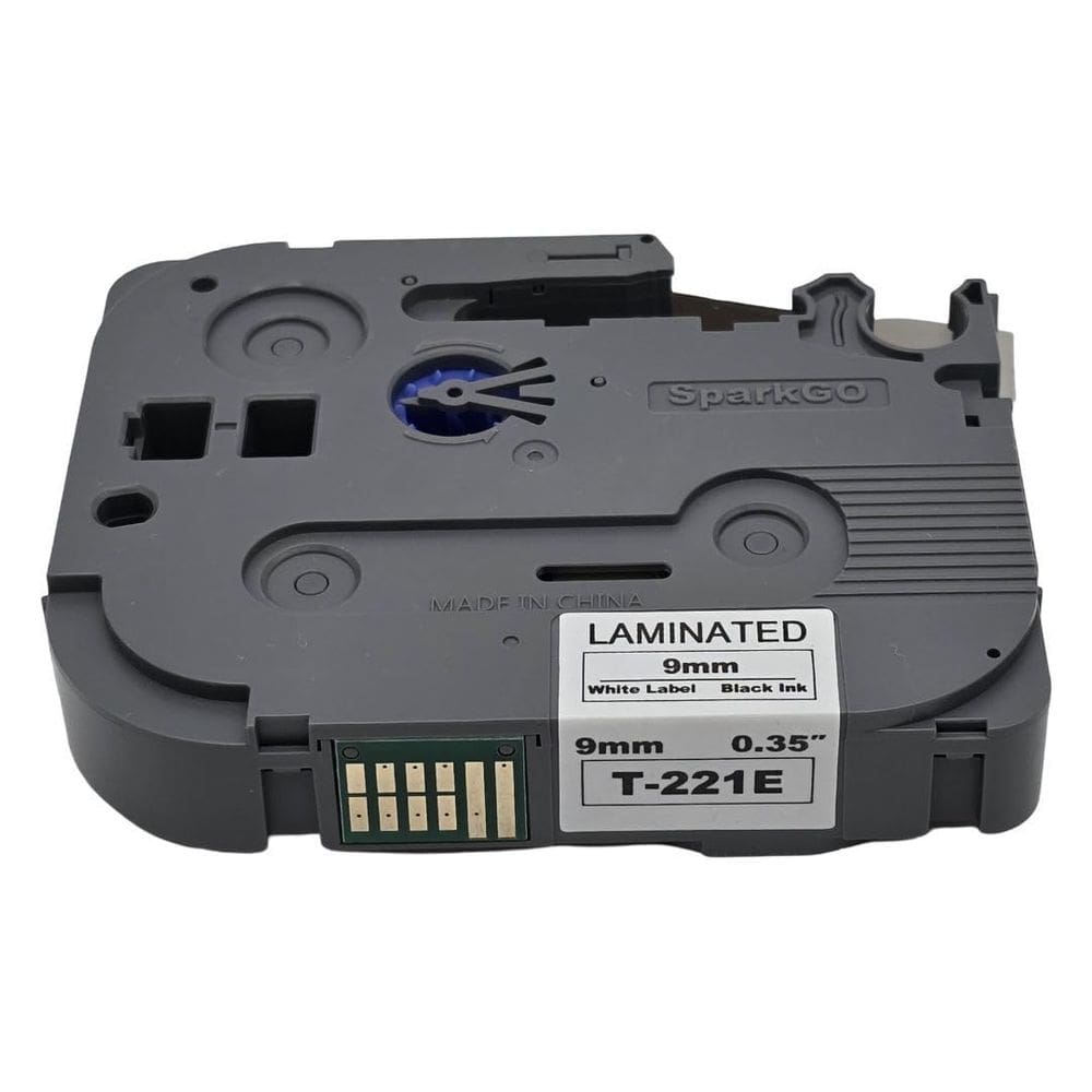 Fita de Etiqueta Laminada Branca SAMVIX T-221E 9mm 8m Pacote com 2