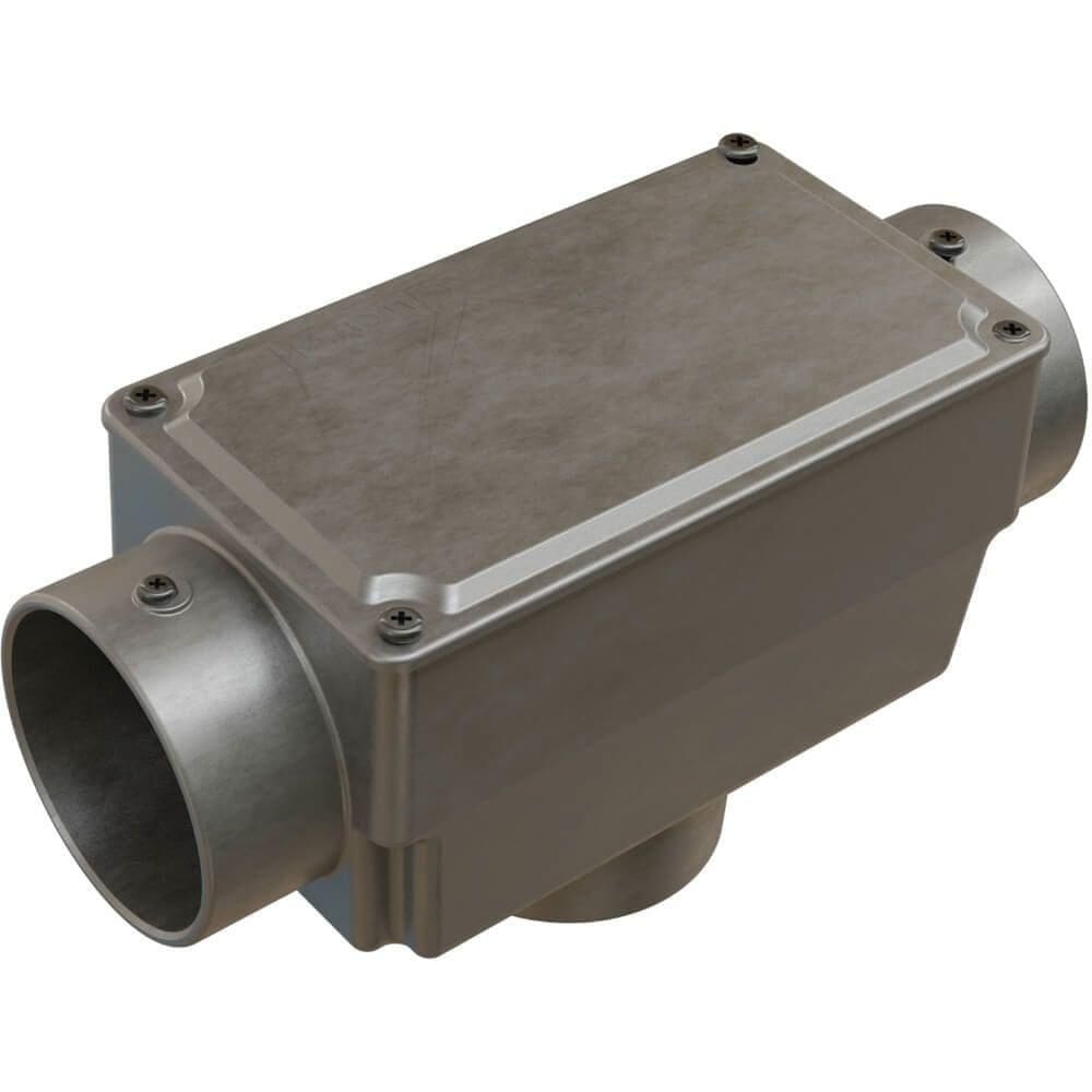 Caixa de Derivação Fixa Conduletzel Sem Pintura Tipo Tb de 2 com Tampa E012090075 Wetzel Caixa D