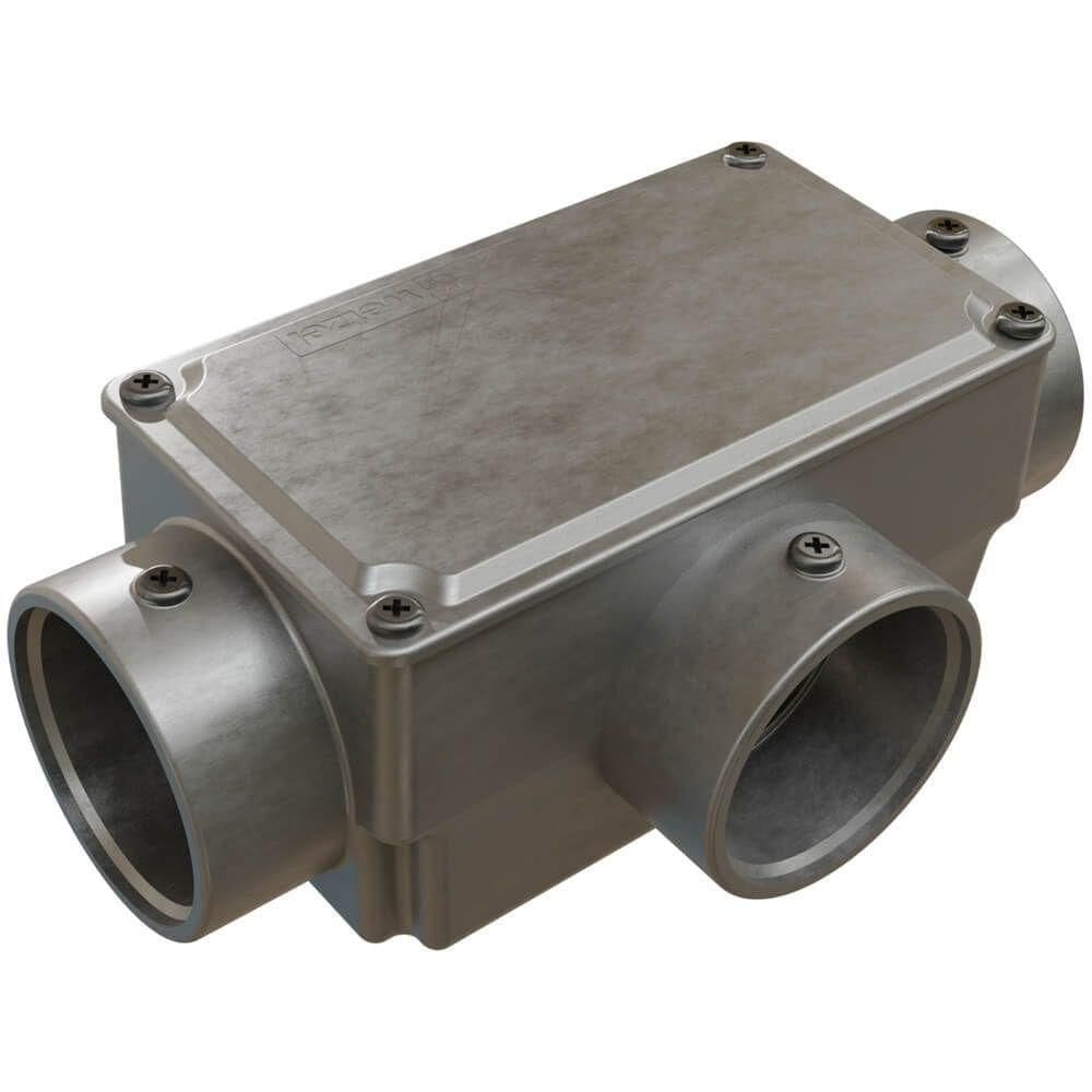 Caixa de Derivação Fixa Conduletzel Sem Pintura Tipo T de 1.1-2 com Tampa E012070065 Wetzel Caix