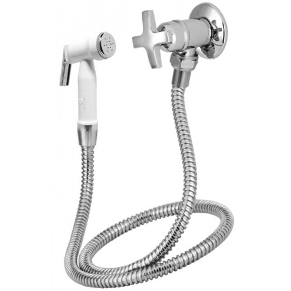 Ducha Higiênica com Gatilho Plástico 1984 1-4 Volta Alfa C34 Cromado Vab280cwb Esteves Ducha Hig