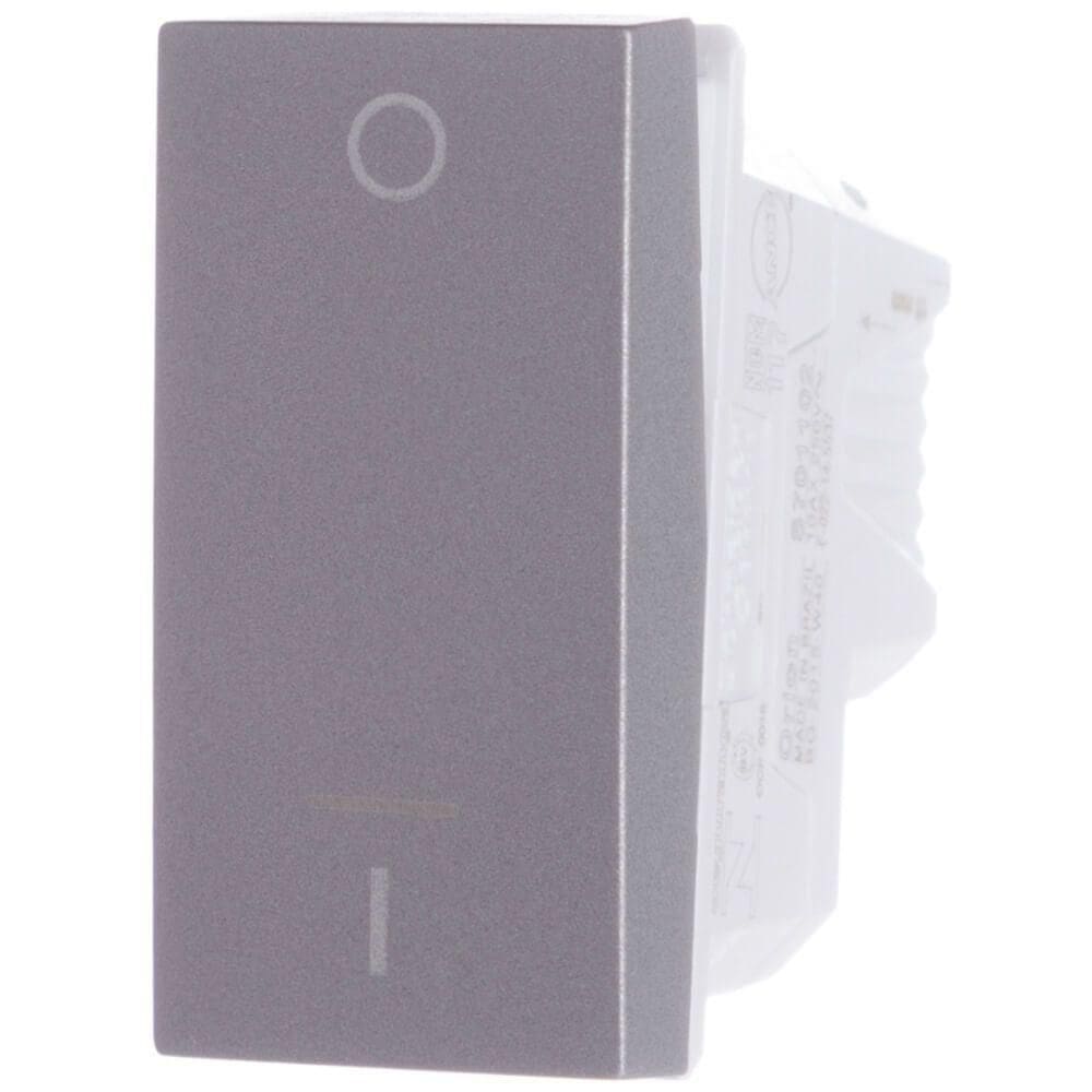 Módulo Interruptor Bipolar Simples 10 Amperes 250 Volts 1m Alumínio Orion S70110274 Schneider Mo