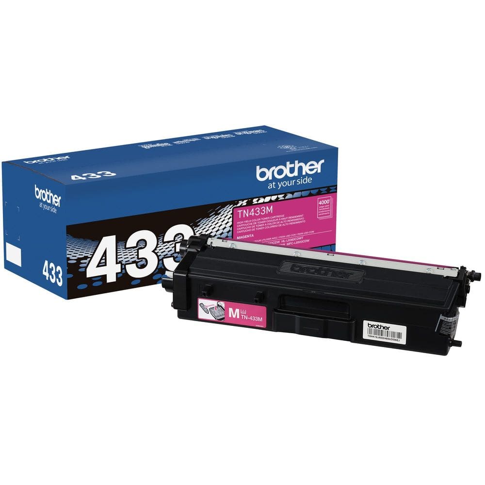 Cartucho de toner Brother TN433M Magenta de alto rendimento 4.000 páginas