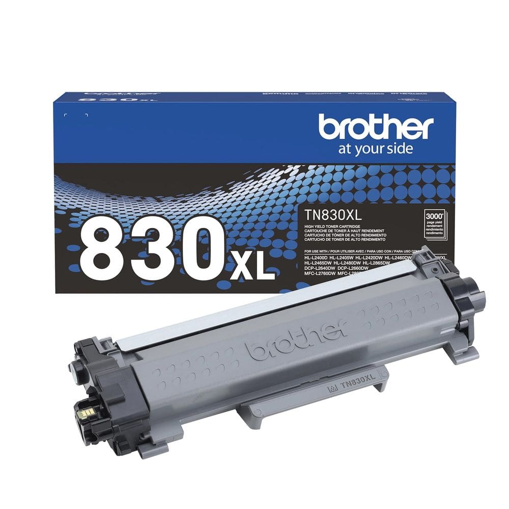 Cartucho de toner para impressora Brother TN830XL preto de alto rendimento