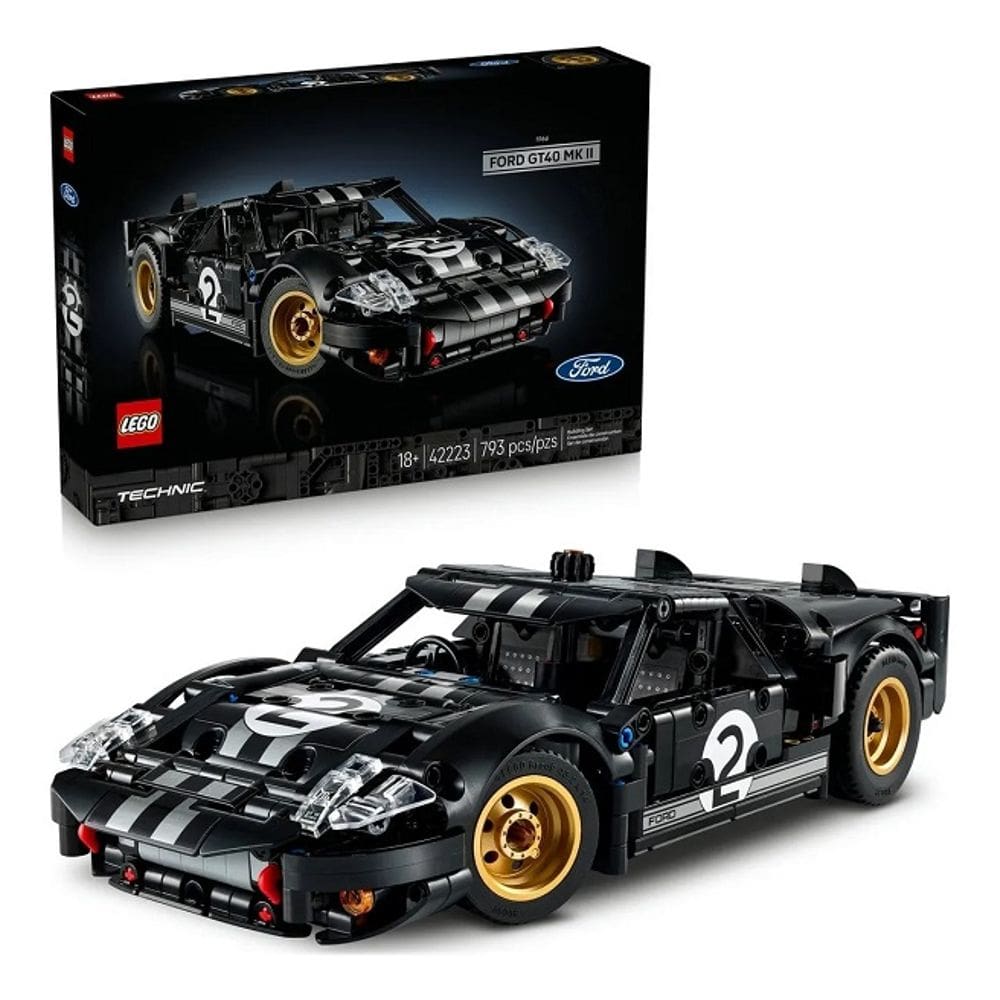 LEGO 42223 Technic – Carro Corrida 1966 Ford GT40 MKII 30 Cm – 793 peças