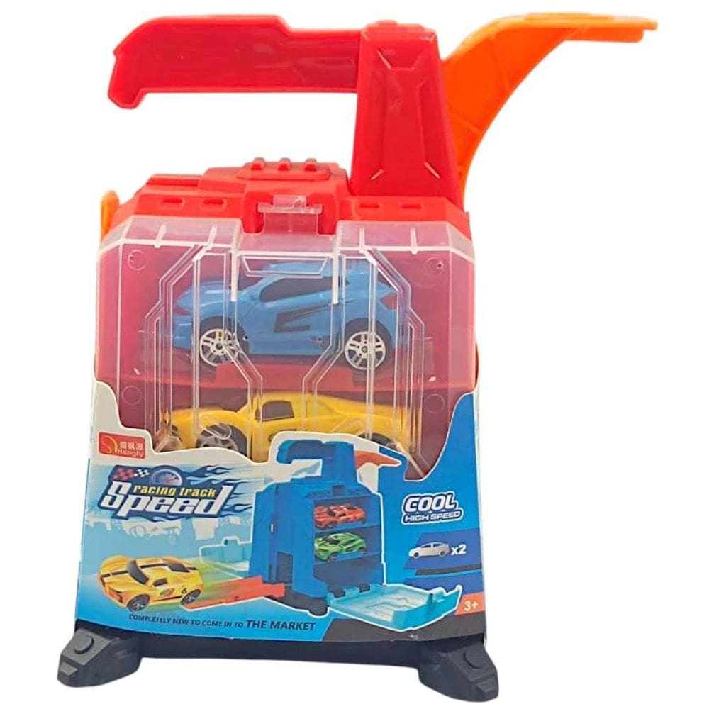 Pista de Carrinhos com 2 Veículos Maleta Portátil Infantil - Toys Import J240115018