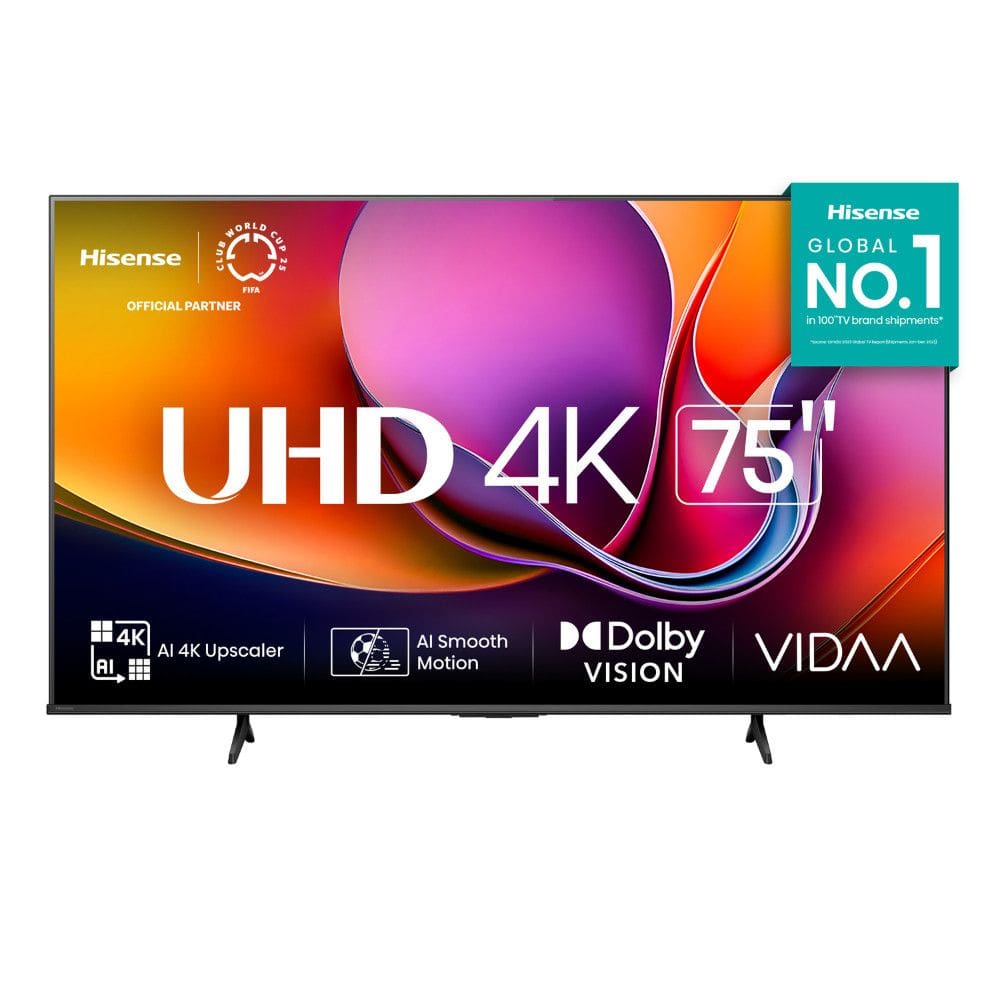 Smart TV Hisense Vidaa 75 Polegadas 4K AI Dolby Vision Wi-Fi Bluetooth HDMI USB