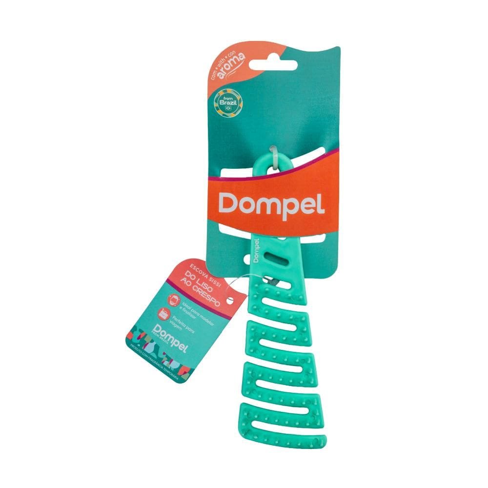 FULL | Dompel-F | 4025 VERDE AGUA | Escova de Cabelo Desembaraçadora SISSI Cor Verde Água