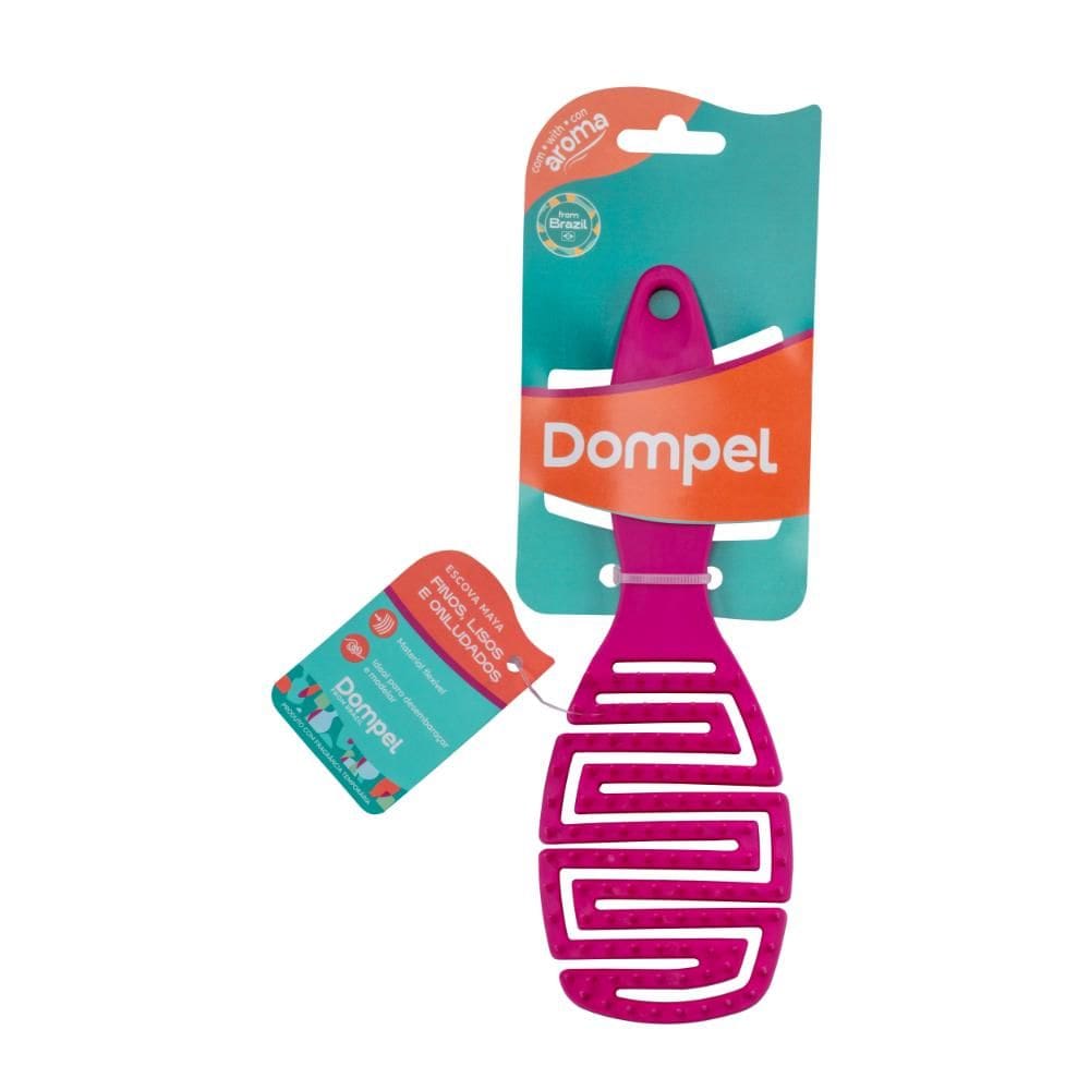 FULL | Dompel-F | 4015 ROSA ESCURO | Escova Profissional de Cabelo Desembaraçar e Pentear Mágica MAYA Cor Rosa Escuro