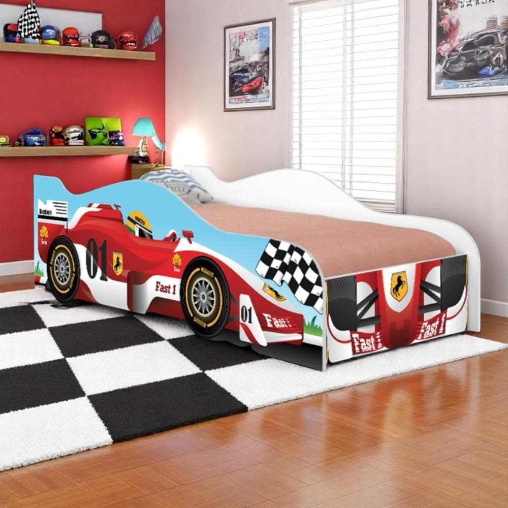Cama Carro Corrida Fórmula 1 Kids Infantil