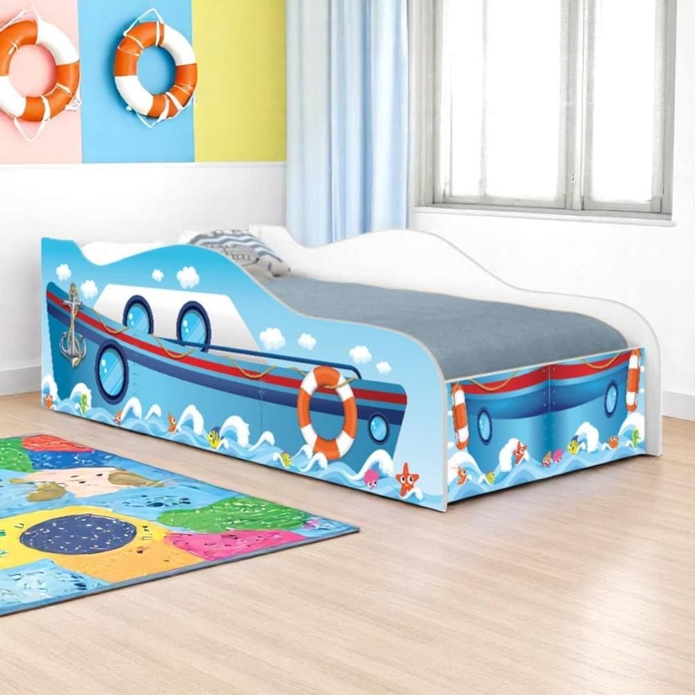 Cama Navio Kids Solteiro Com Colchão