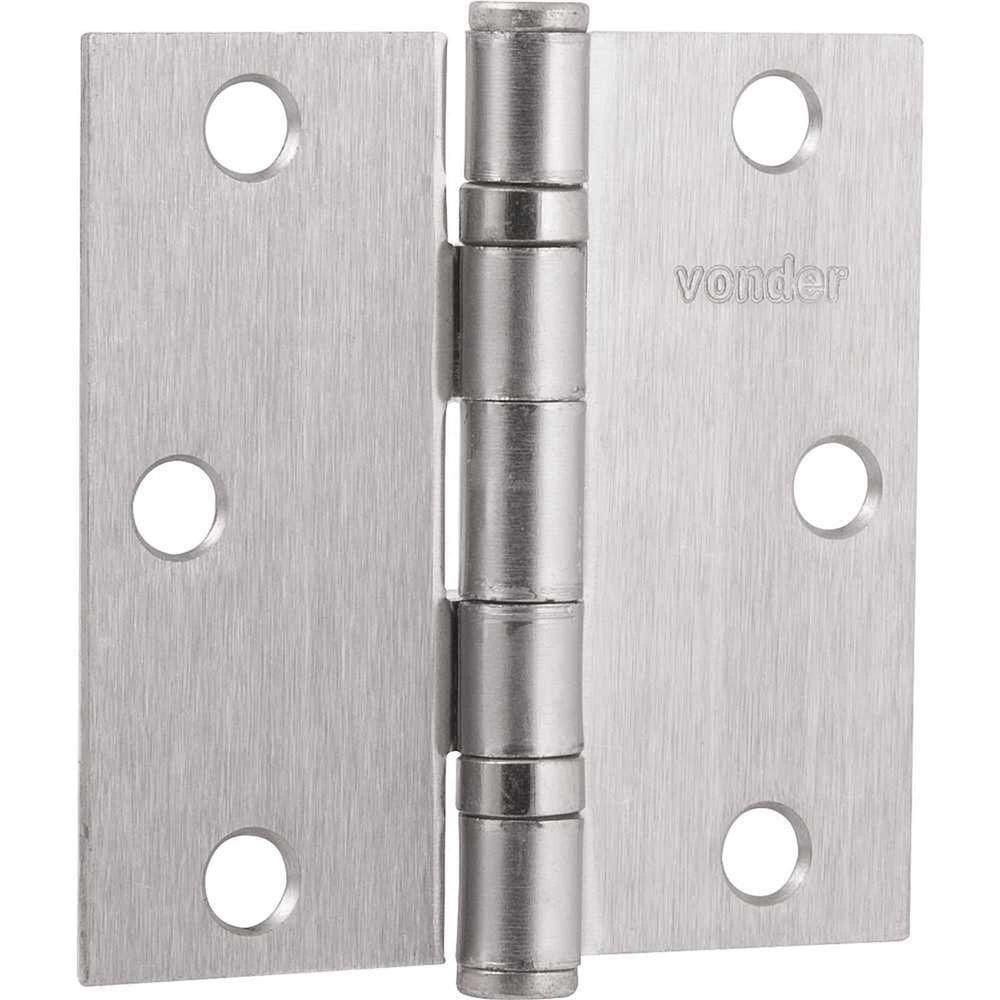 Dobradiça 3 Com Anel De Rolamento, Niquelada, Com 3 Peças, Vonder Ostenvonder
