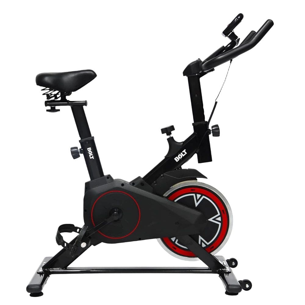 Bicicleta Spinning Bolt F1 Com Monitor Multifuncional, Resistência e Pedais Com Cintas Ajustáveis