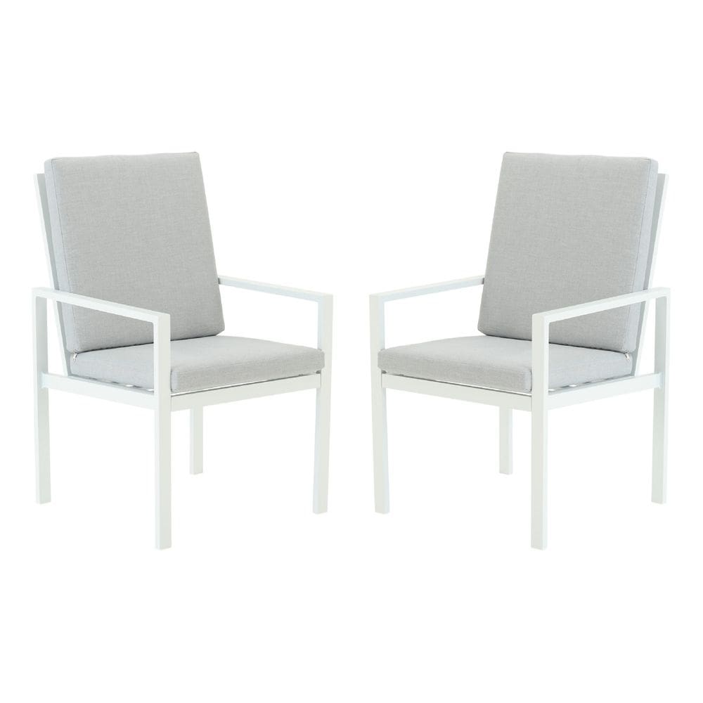 Conjunto Jardim Varanda 2 Pecas Branco Aluminio - Oslo