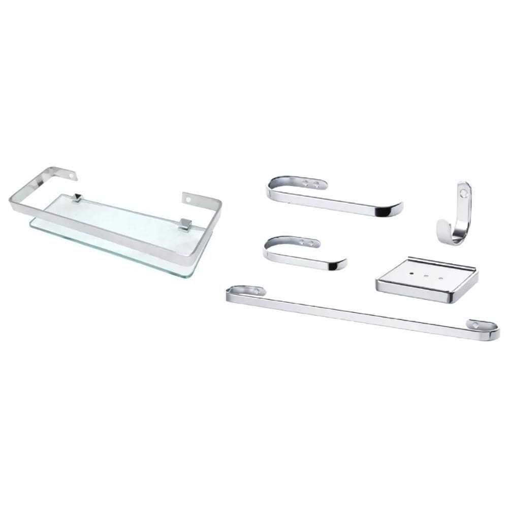 Suporte Kit De Acessório Para Banheiro 6 Peças