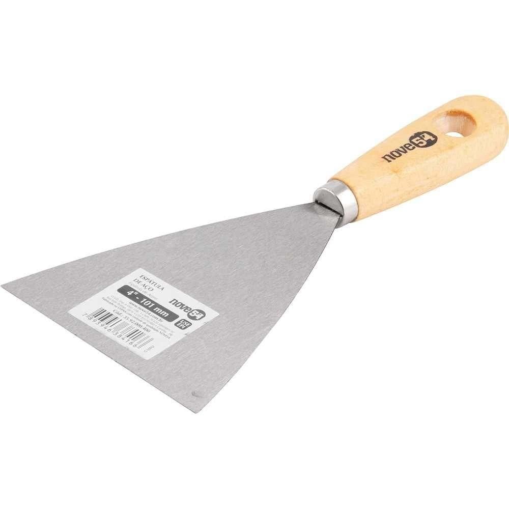 Espátula De Aço, 4 - 101 Mm, Com Cabo De Madeira, Nove54 Ostenvonder