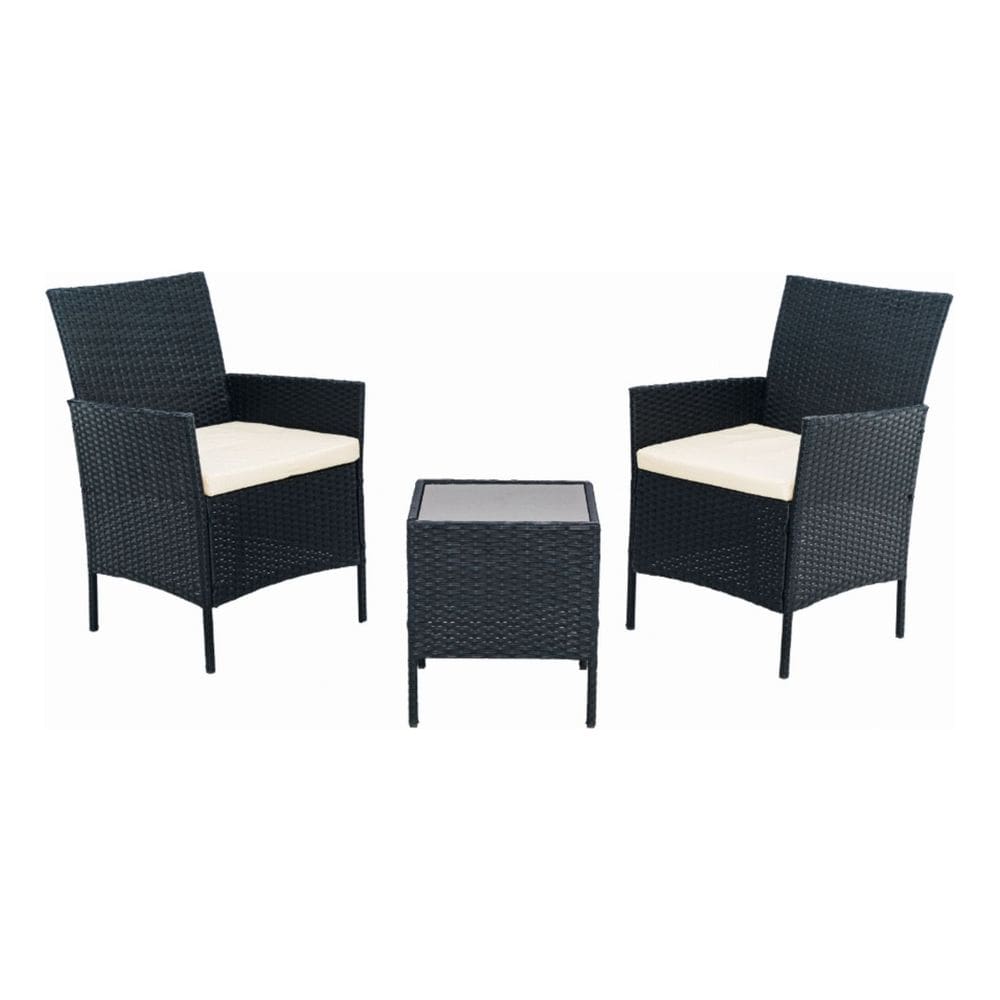 Conjunto Jardim Varanda 3 Pecas Preto Aco - Arles