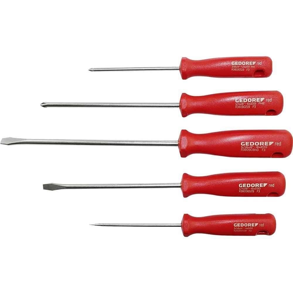Jogo De Chaves De Fenda/phillips Com 5 Peças, R38001005, Gedore Red Ostenvonder