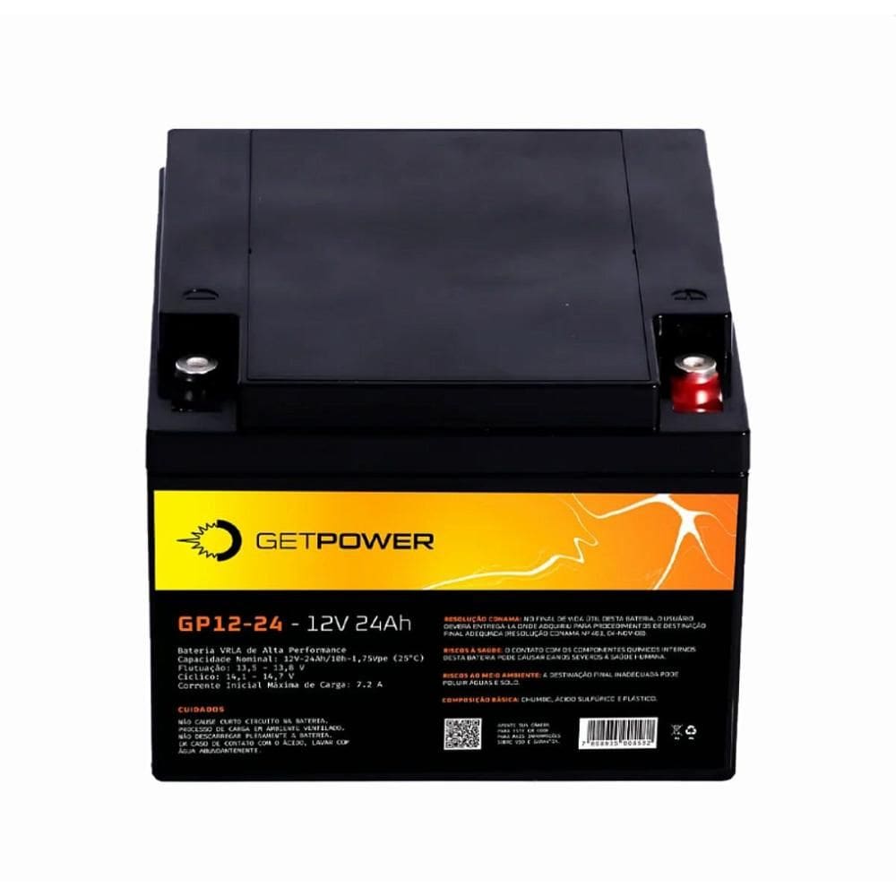 Bateria Selada VRLA 12V 24Ah GP12-24 GetPower