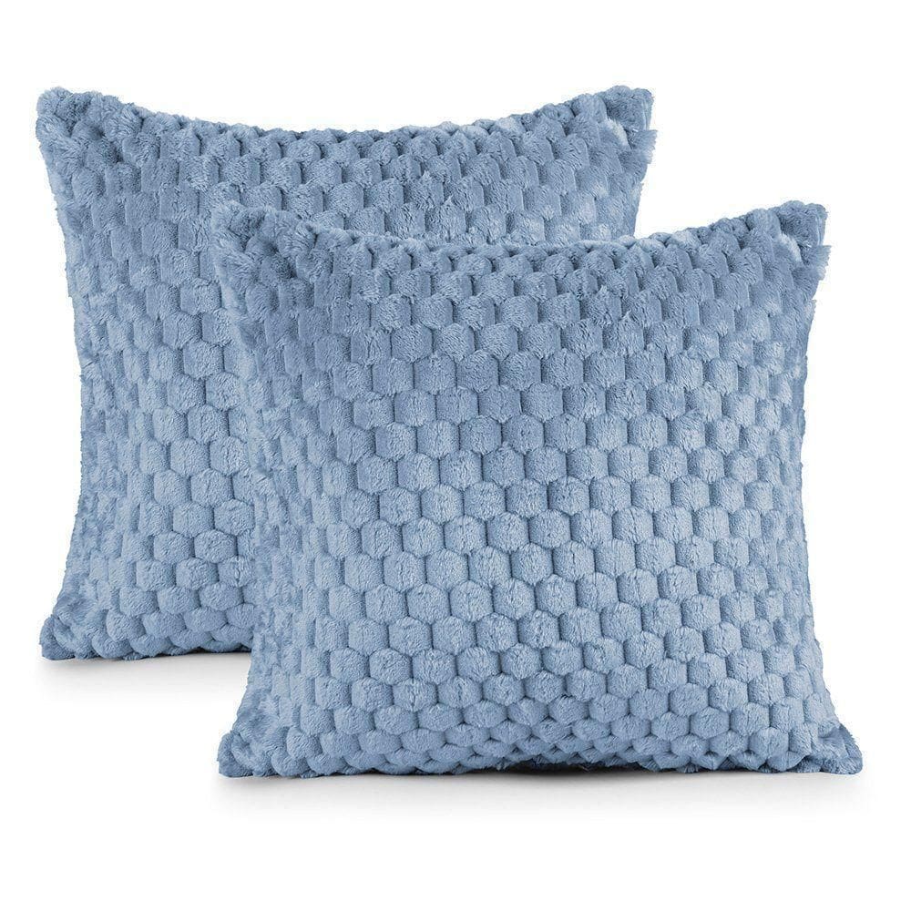 Kit 02 Capas De Almofadas Marshmallow 45cm X 45cm 100% Poliéster - Mirtilo