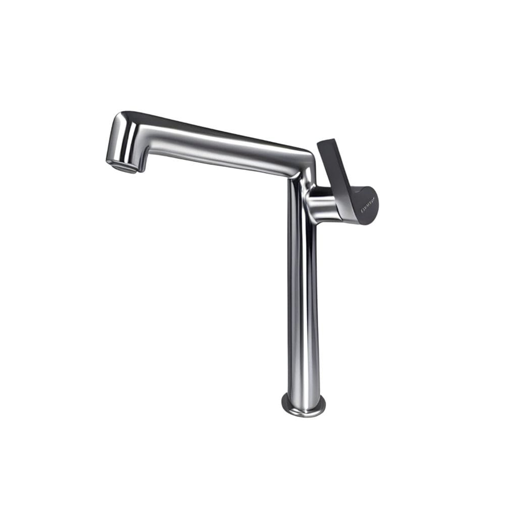 Torneira Bica Baixa Inclinada Moderna Cromado