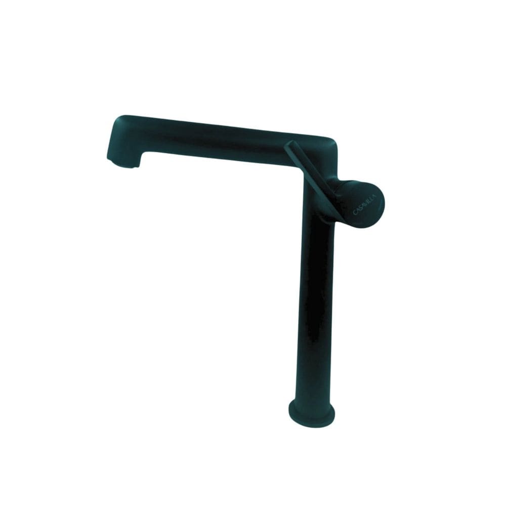 Torneira Bica Alta Inclinada Moderna Preto