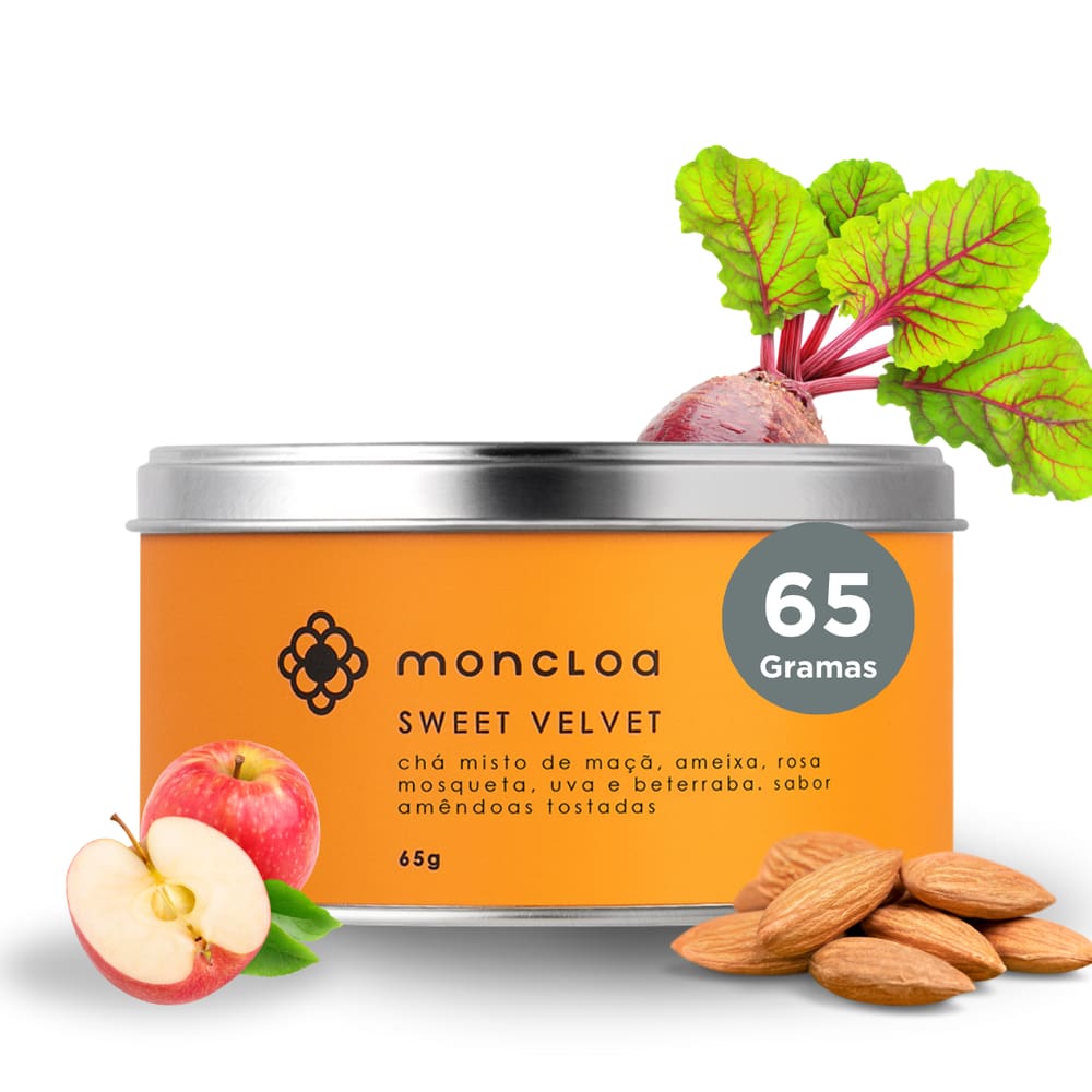 Chá Infusão de Frutas Sweet Velvet Moncloa Lata 65g