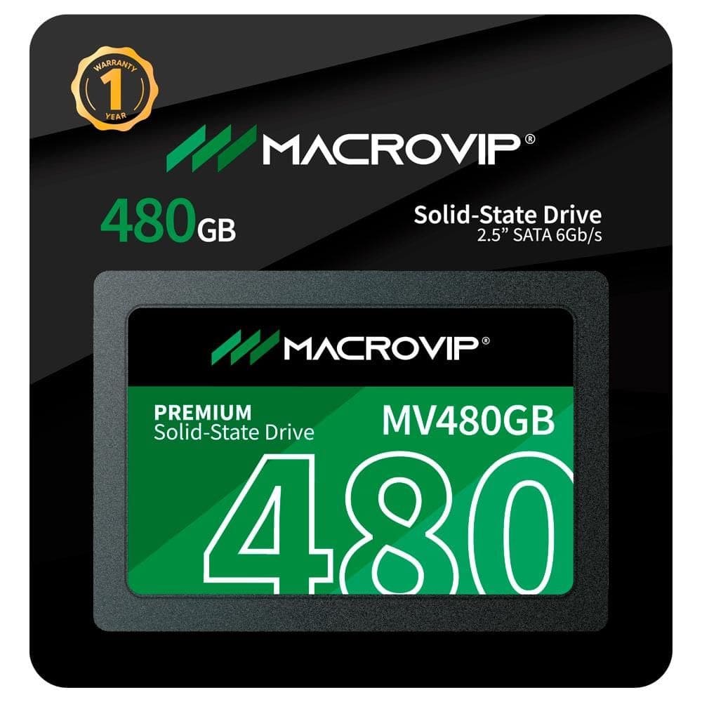SSD 480GB SATA III 6GB/s Macrovip MV480GB Leitura 520MB/s Escrita 450MB/s