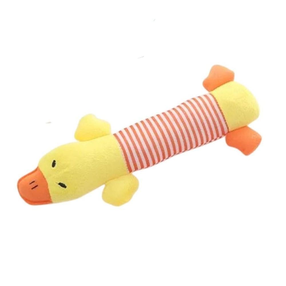 Bichinho Pelúcia Pato Happy Day Apito Para Pet A3E Imports