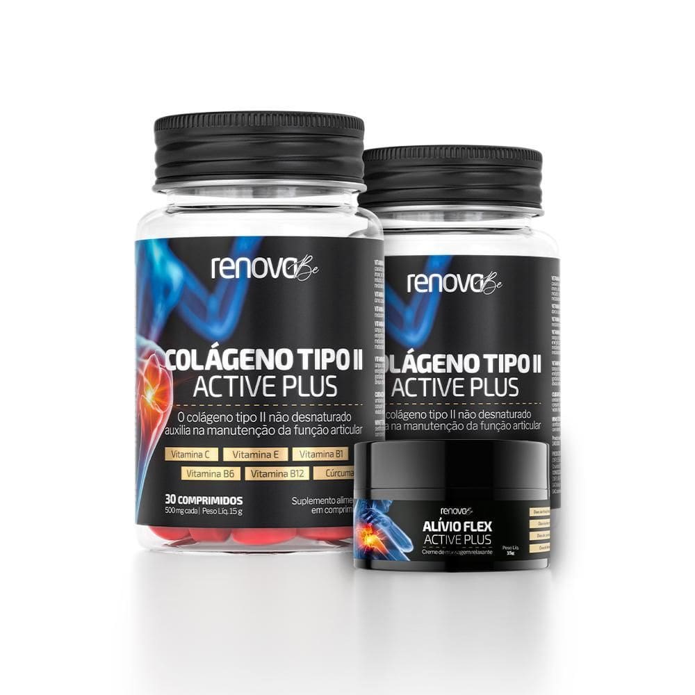 2 Potes Colágeno Tipo 2 Ossos E Articulações - Renova Be