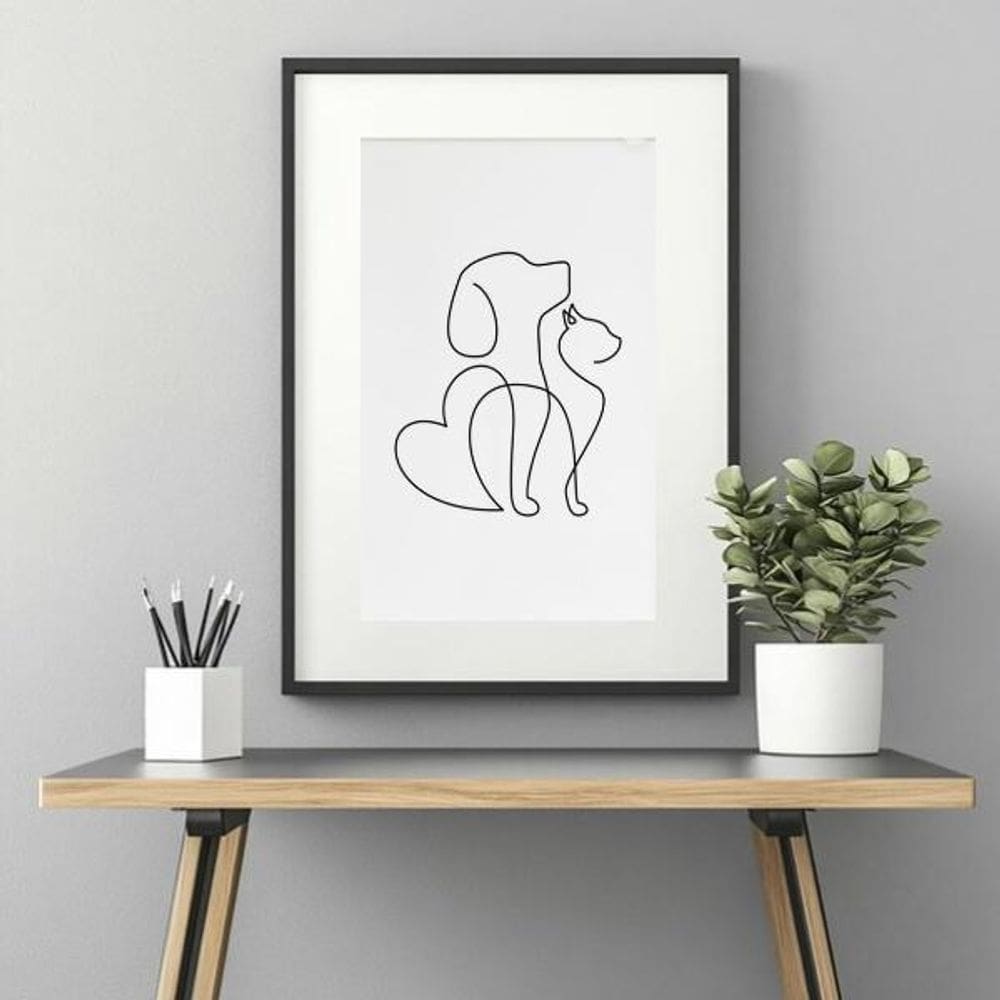 Quadro Clinica Veterinária Minimalista - 60X48Cm