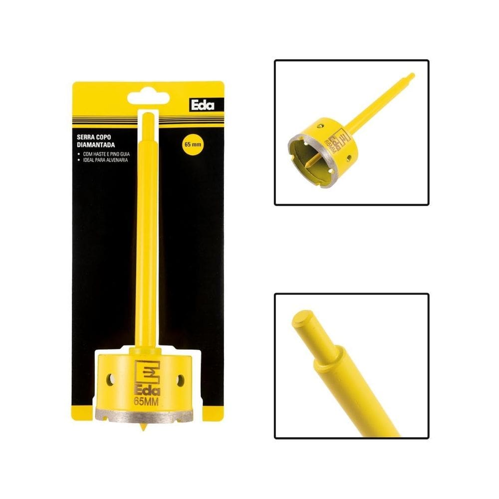 Serra Copo Diamantada 65Mm Com Haste 170Mm