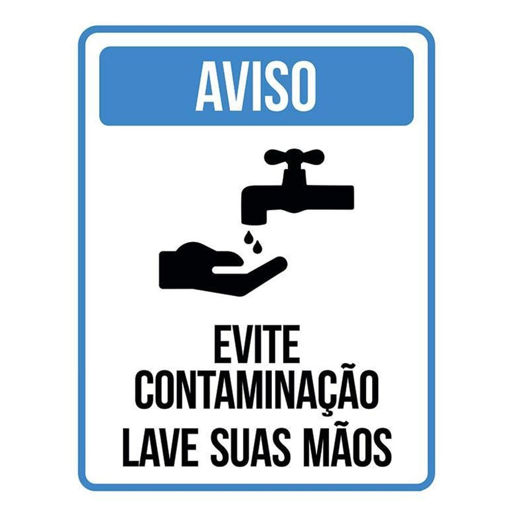 Placa Higiene Lavar As Mãos Lave As Mãos Antes De Sair 36X46