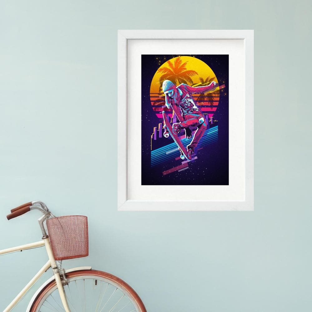 Quadro Skate Menina Skater - 60X48Cm