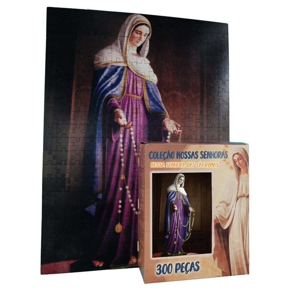 Quebra-Cabeça Nossa Senhora Das Lágrimas De 300 Peças Em Mdf