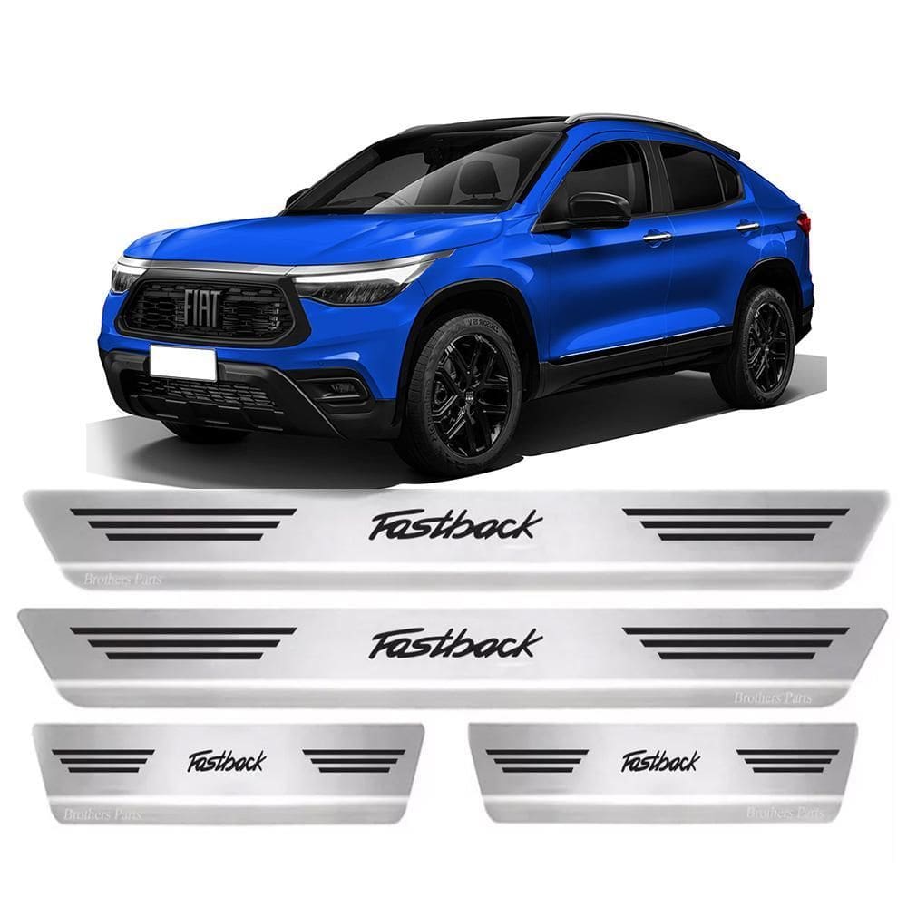 Soleira Premium Aço Inox Gravação Laser Fastback Mult