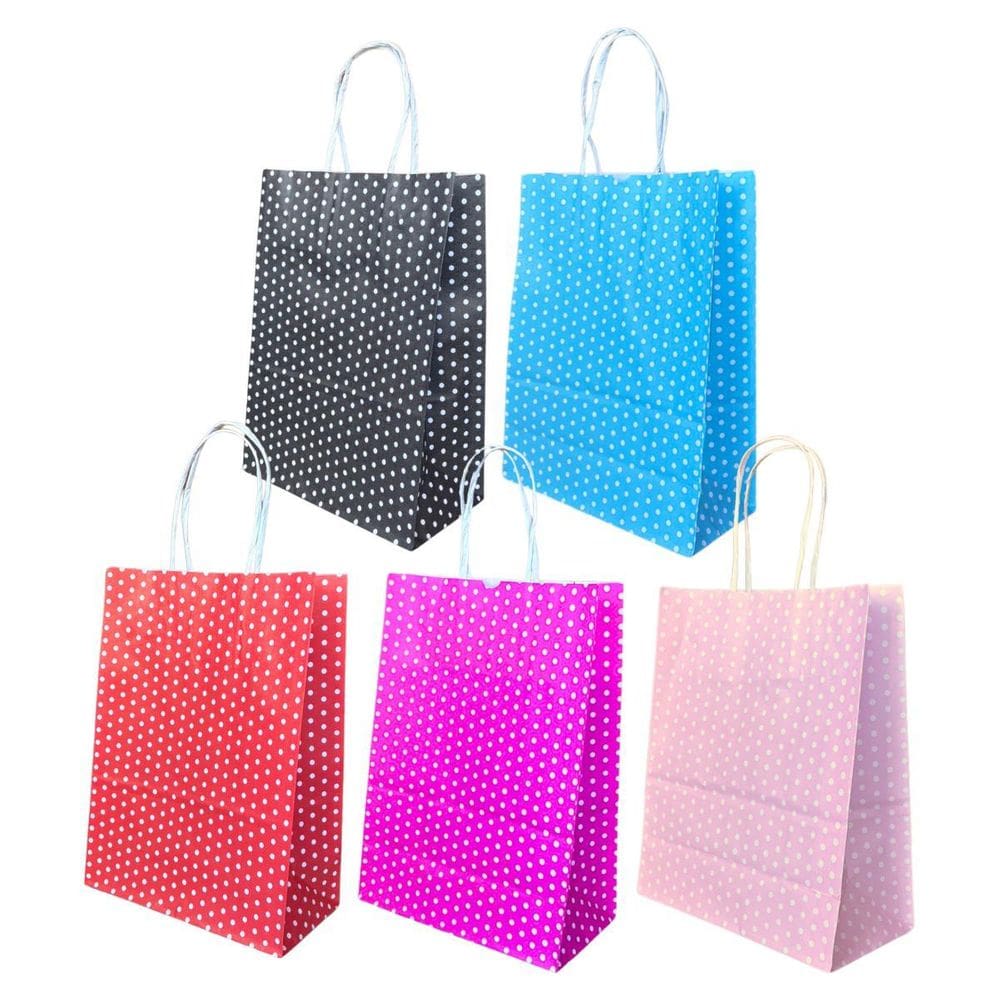 Sacola Papel Kraft Para Presente Produtos Bolinhas 18X9X22Cm