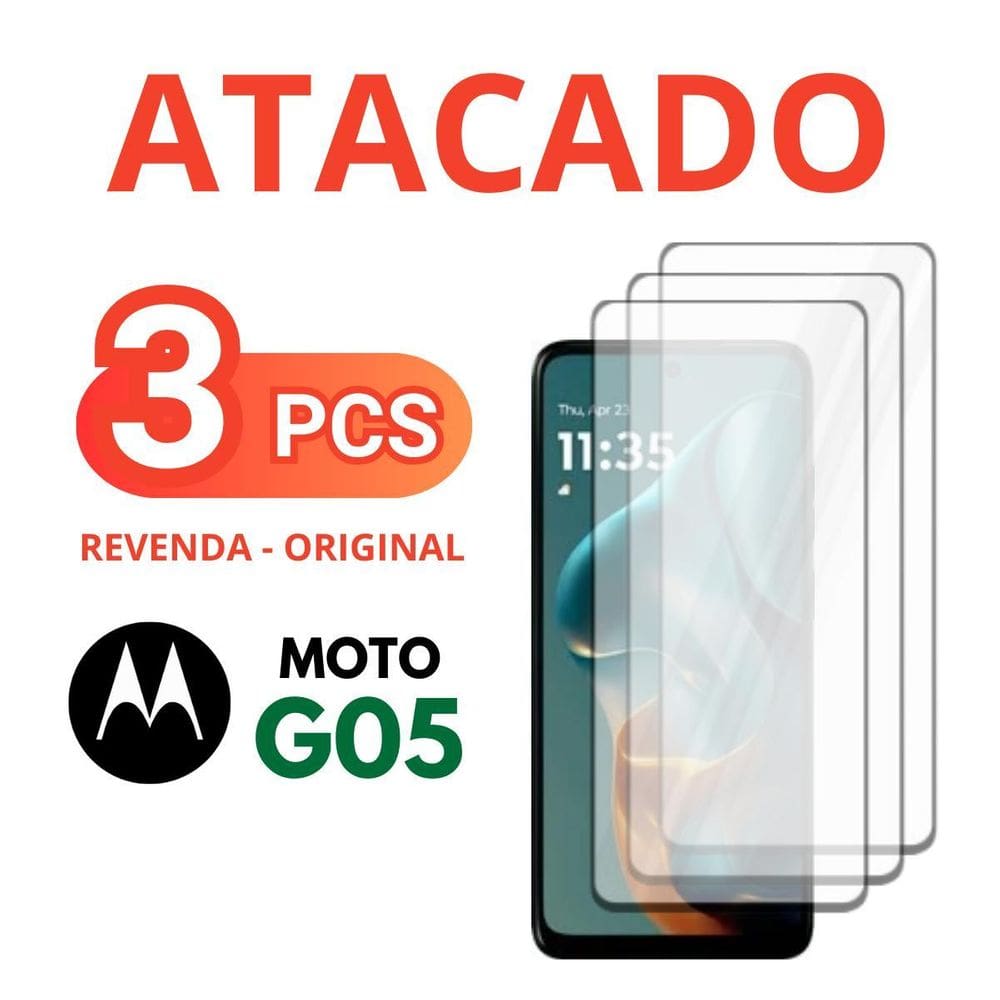 Kit 3 Películas De Vidro 3D Compatível Motorola Moto G05